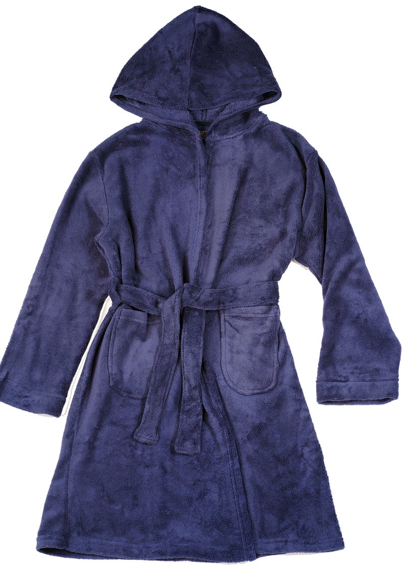 PRINCE OF SLEEP Fleece Robe Robes for Boys 75507-NVY-10-12 Navy - Image 1